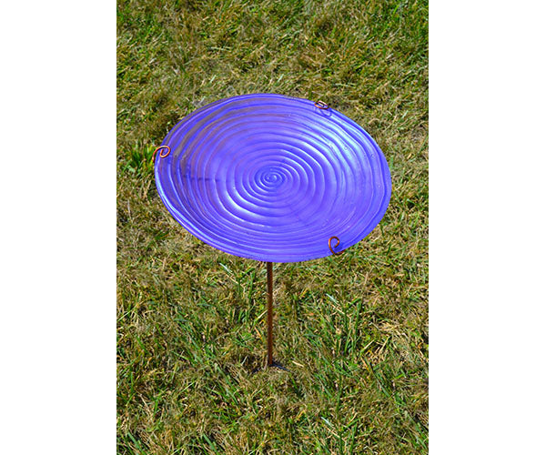 Bird Bath Glass Staked